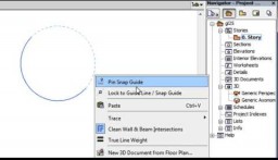 ARCHICAD 19 uued omadused - Uued haardepunktide juhtjoonte (Snap Guides) p&otilde;hised konteksti men&uuml;&uuml; k&auml;sud