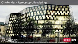 ARCHICAD 22 - CineRender - Stereoskoopilised visualiseeringud