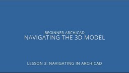 ARCHICAD algajate kursus - 3-2: Navigeerimine 3D mudelis