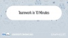 BIMcloud 2018 - Teamwork 10 Minutiga