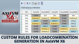 Kohandatavad reeglid koormuskombinatsiooni genereerimiseks AxisVM X6-s